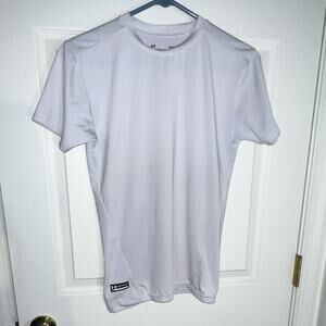Under Armour Men's HeatGear Compression White L Short Sleeve Athletic Shirt